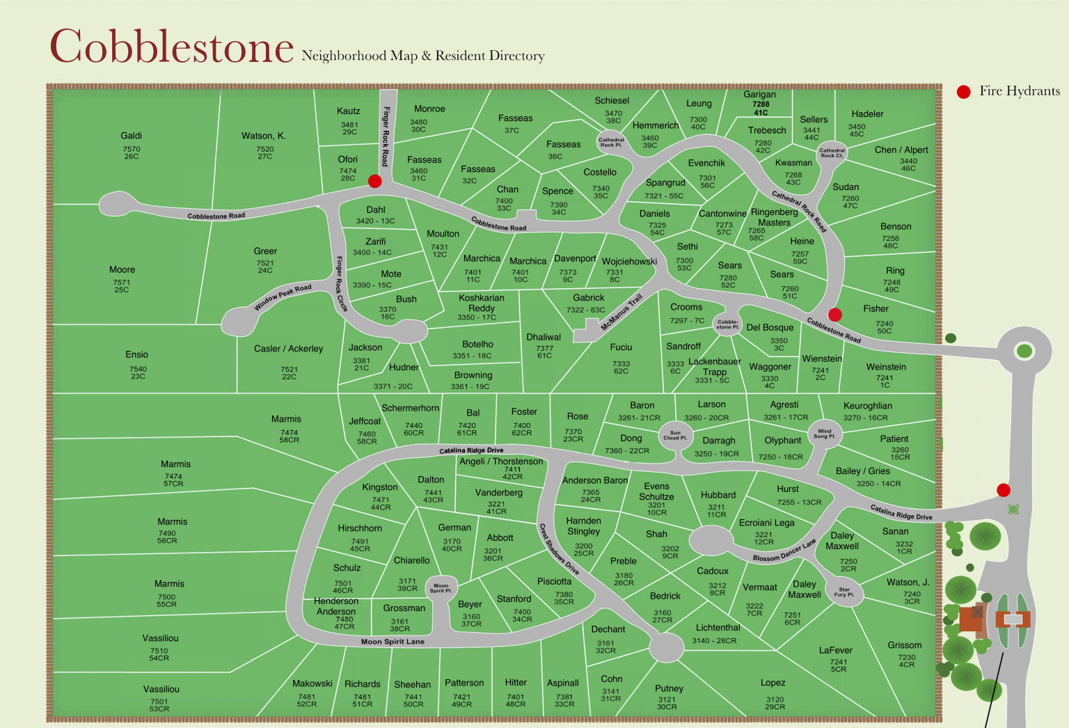 Community Map : Cobblestone HOA