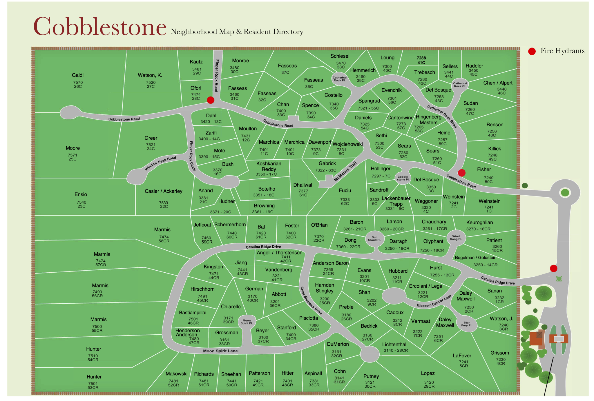 Community Map Cobblestone HOA
